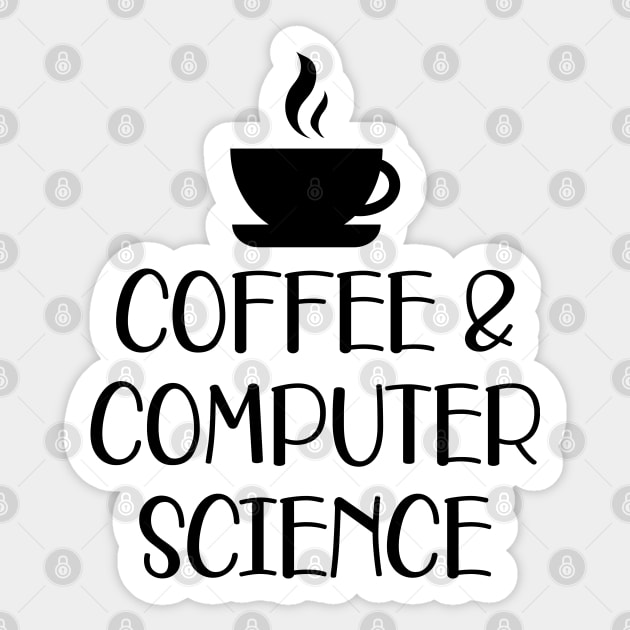 Coffee and Computer Science Sticker by KC Happy Shop